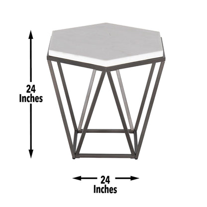 Corvus White Marble Hexagon 3pc Set