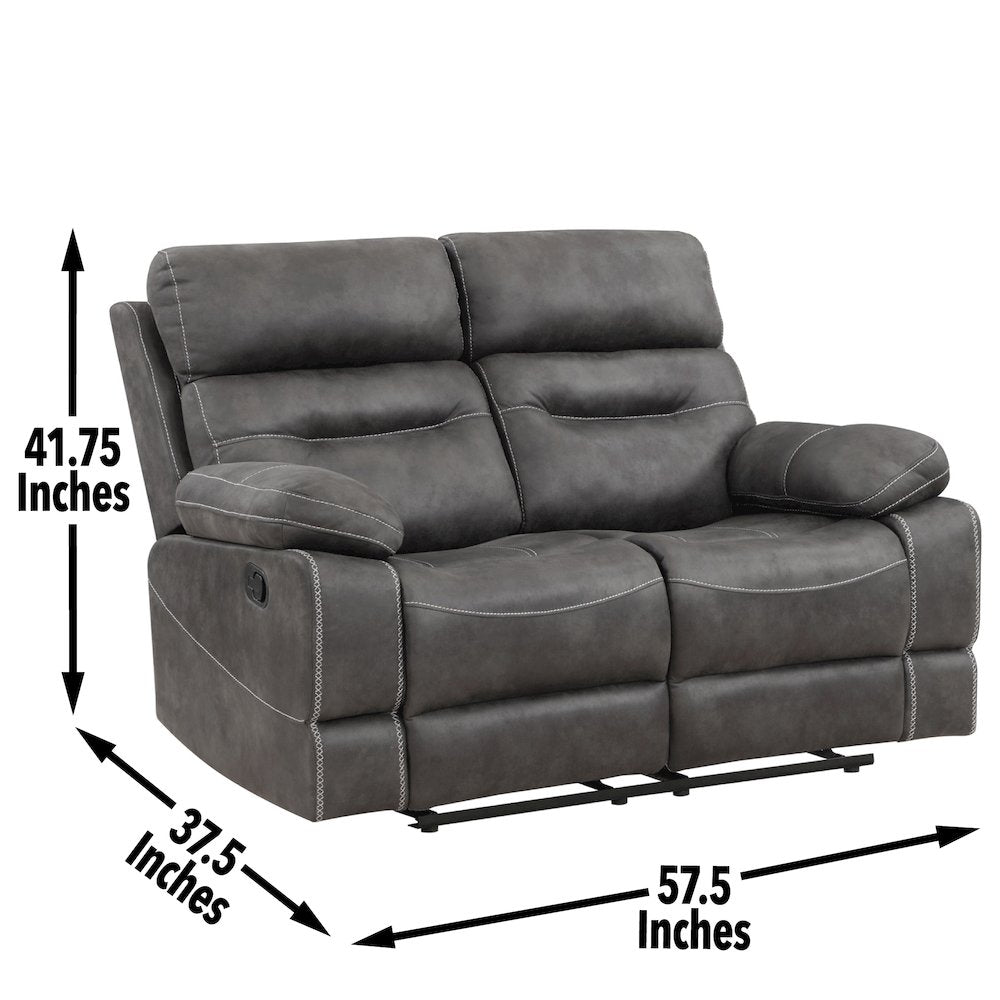 Rudger Gray 3pc Upholstered Set
