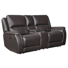 Alexandria Power Leather Reclining Conso