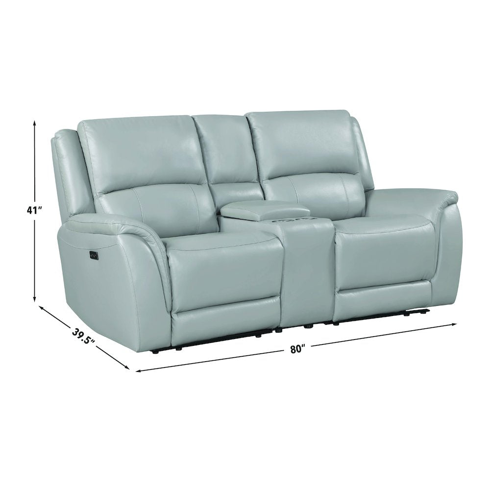 Alexandria Leather Power Reclining Conso