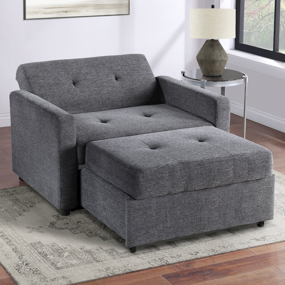 Noah Gray Chair w/ Twin Sleeper