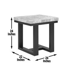 Lucca (Artemis) Gray Marble Top End Tabl