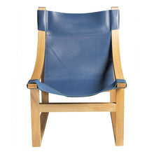 Lima Cobalt Leather Sling Chair