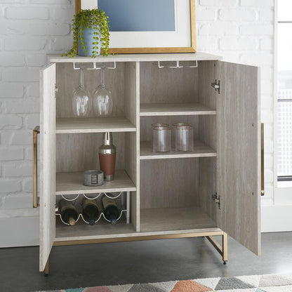 Larkin Faux Marble Wine Cabinet