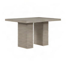 Extendable Rubberwood Counter Height Dining and Bar Table with Leaf, Gray