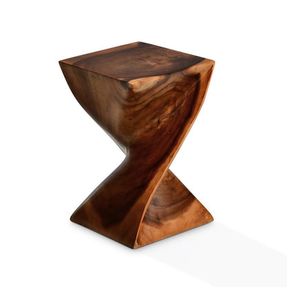 Accent Side Table, Hand carved from solid Sheesham wood
