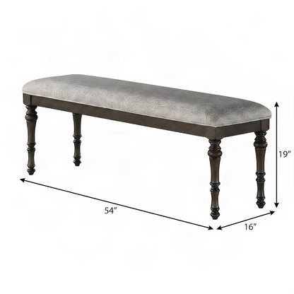 Rubberwood Modern Farmhouse Dining Bench and Entryway Wood Bench Seat, Brown