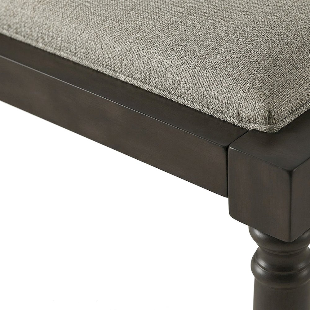 Rubberwood Modern Farmhouse Dining Bench and Entryway Wood Bench Seat, Brown