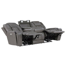 Daniel Triple Power Leather Theater Sofa