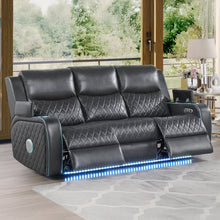 Luna Charcoal Power Sofa