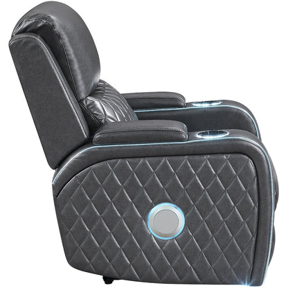 Luna Charcoal Power Recliner