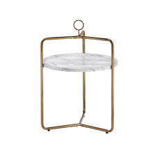 Miro Side Table [White/Gold]
