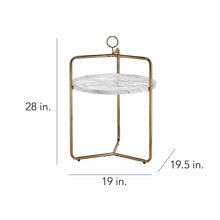 Miro Side Table [White/Gold]