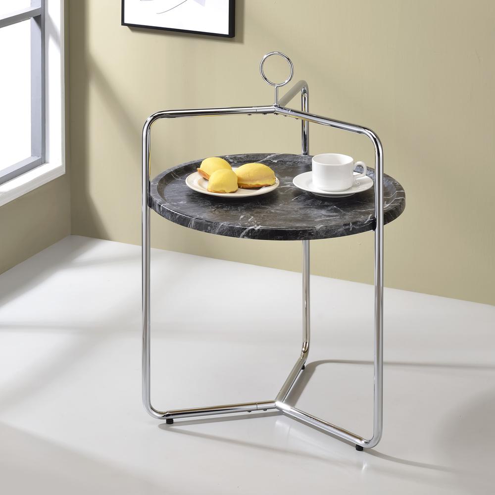 Miro Side Table [Black/Silver]