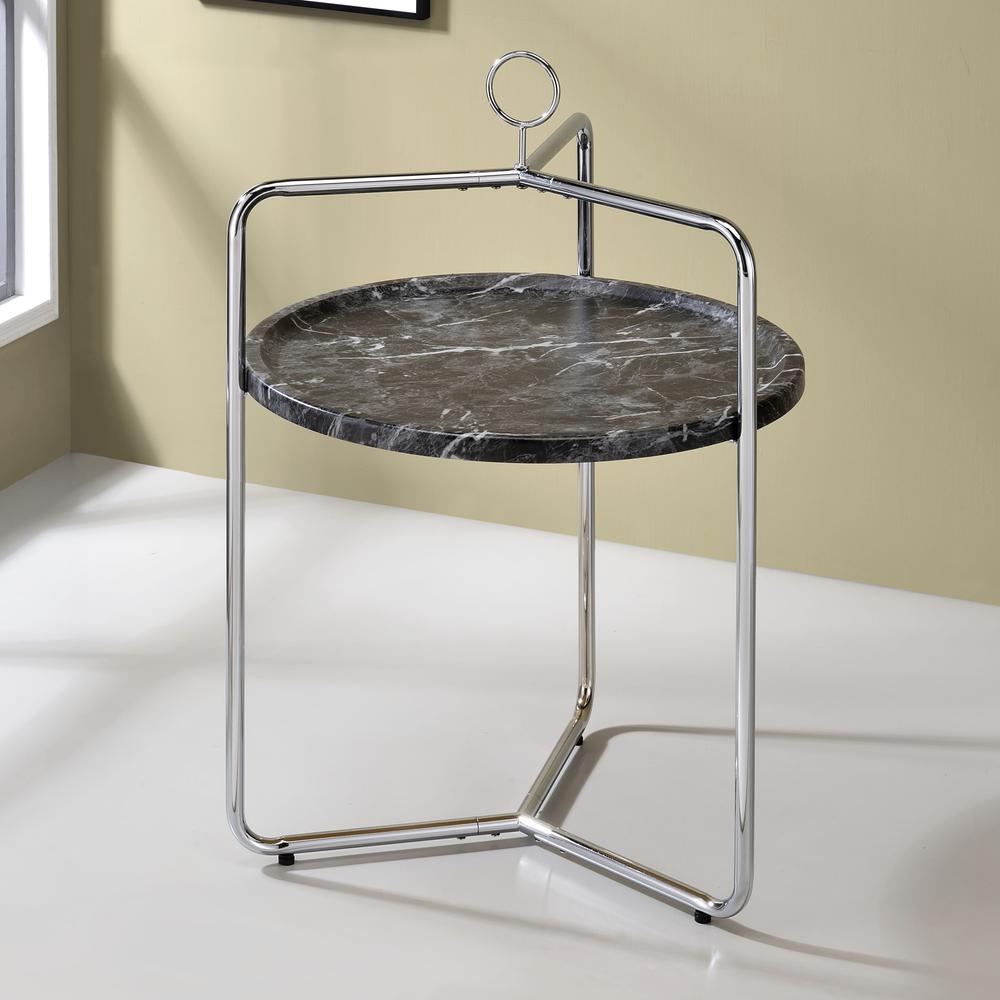 Miro Side Table [Black/Silver]