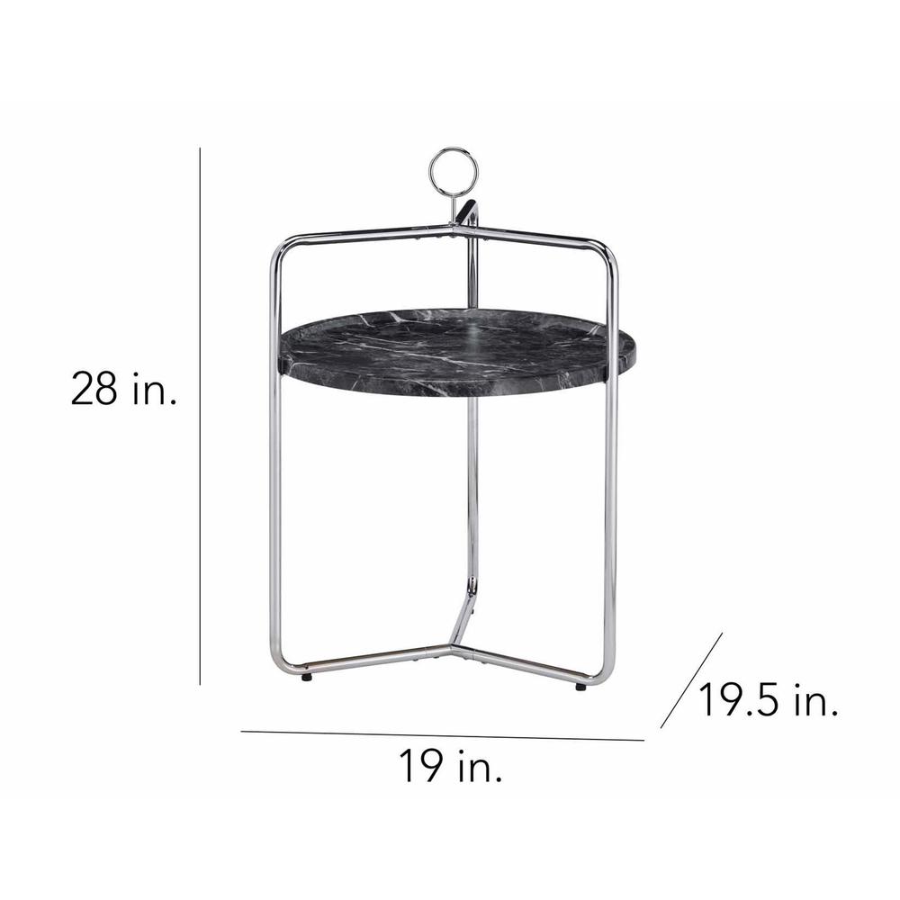 Miro Side Table [Black/Silver]