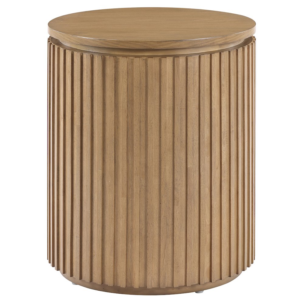 Colvin Round End Table, Toffee Finish