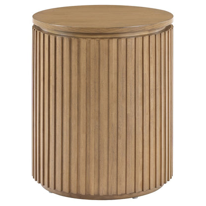 Colvin Round End Table, Toffee Finish
