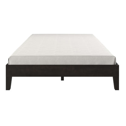 Nix Solid Wood Full Platform Bed, Black