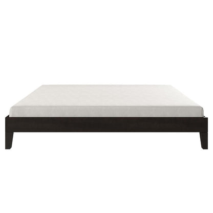 Nix Solid Wood Full Platform Bed, Black