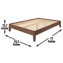 Nix Solid Wood Full Platform bed, Natural