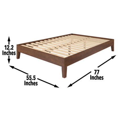 Nix Solid Wood Full Platform bed, Natural