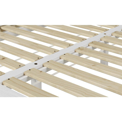Nix Solid Wood Full Platform Bed, White