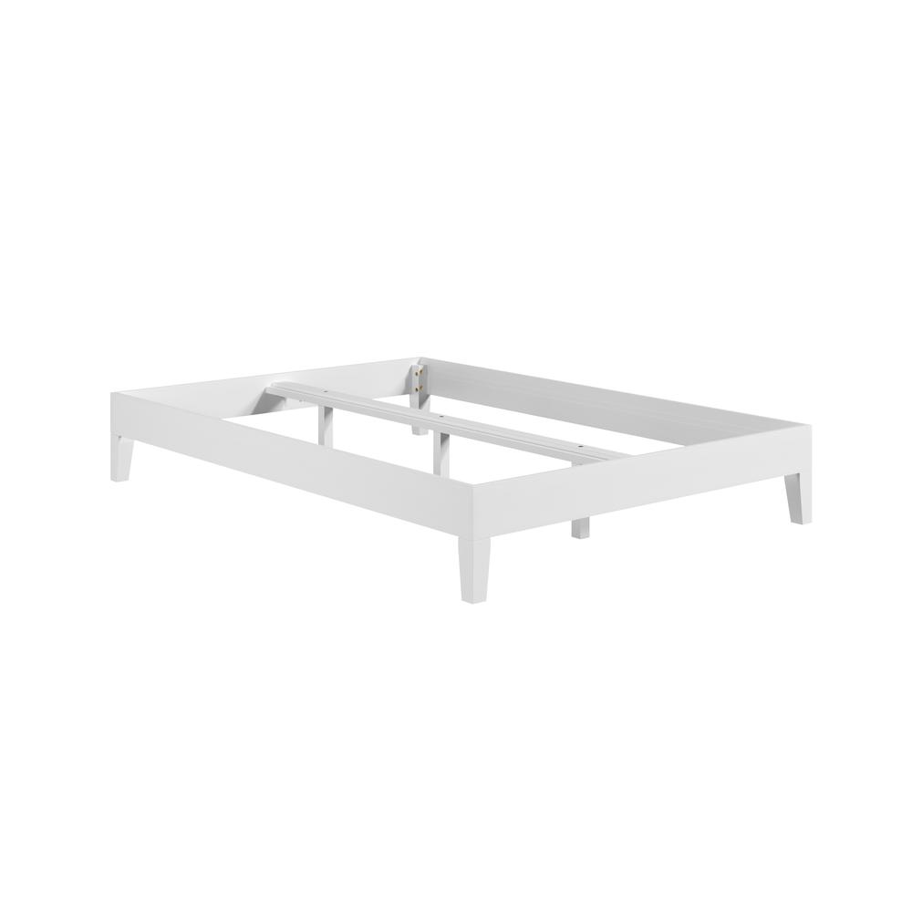 Nix Solid Wood Full Platform Bed, White