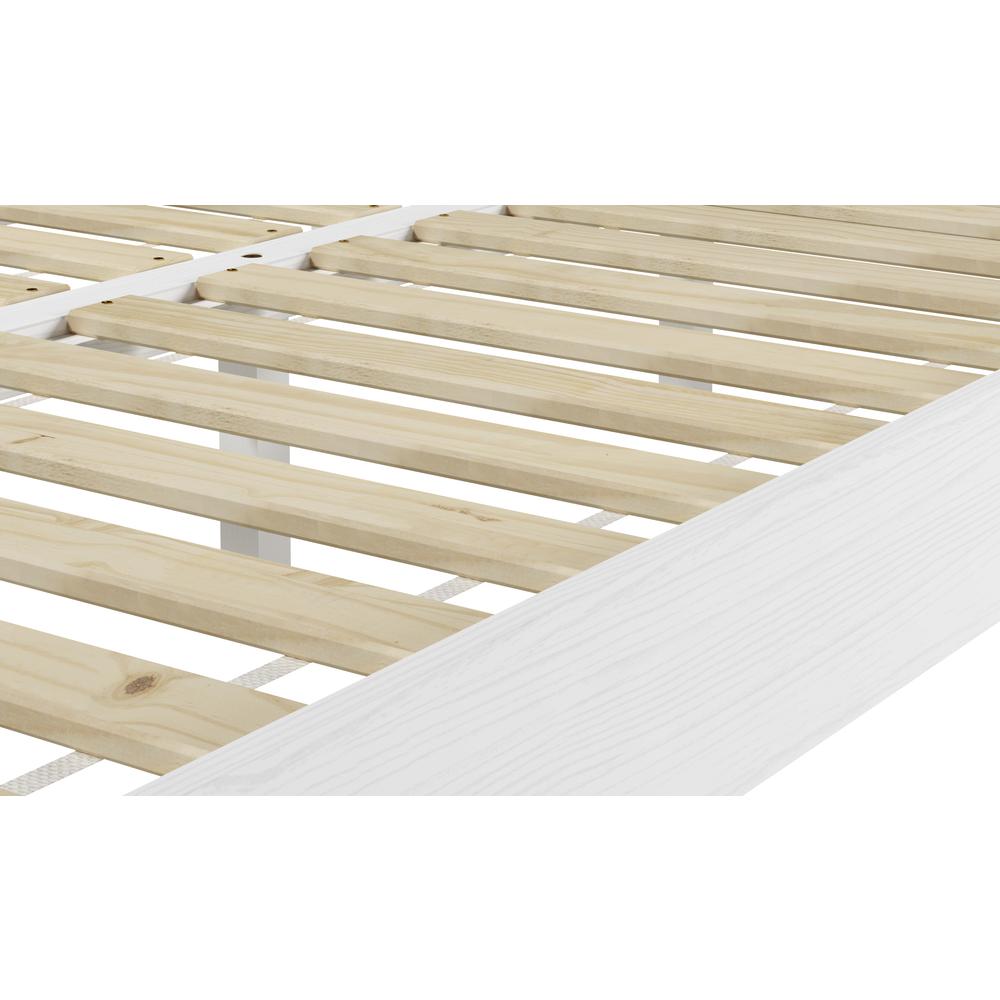 Nix Solid Wood Full Platform Bed, White