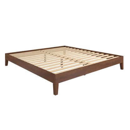 Nix Solid Wood King Platform Bed, Natural