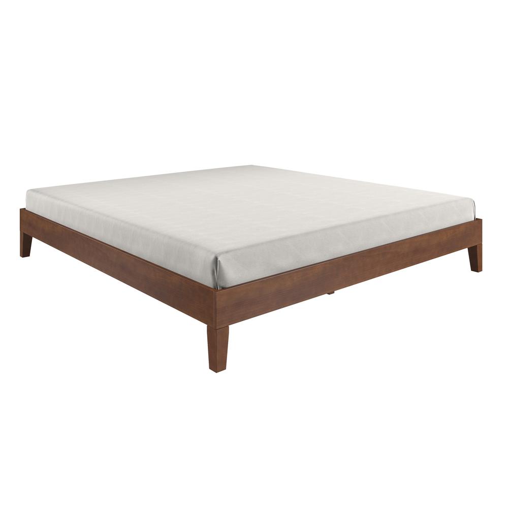 Nix Solid Wood King Platform Bed, Natural