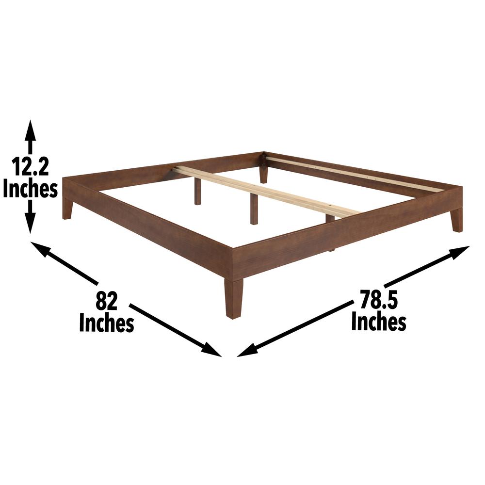 Nix Solid Wood King Platform Bed, Natural