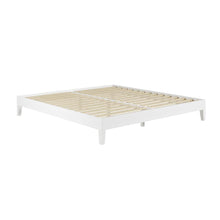 Nix Solid Wood King Platform Bed, White