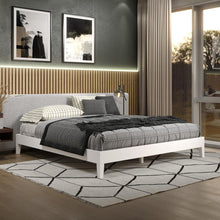 Nix Solid Wood King Platform Bed, White