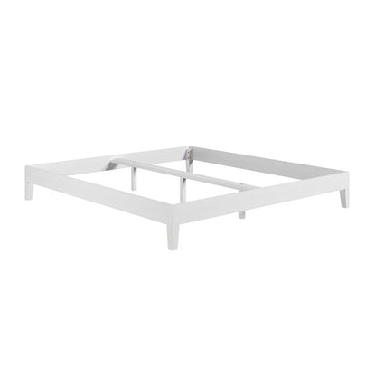 Nix Solid Wood King Platform Bed, White