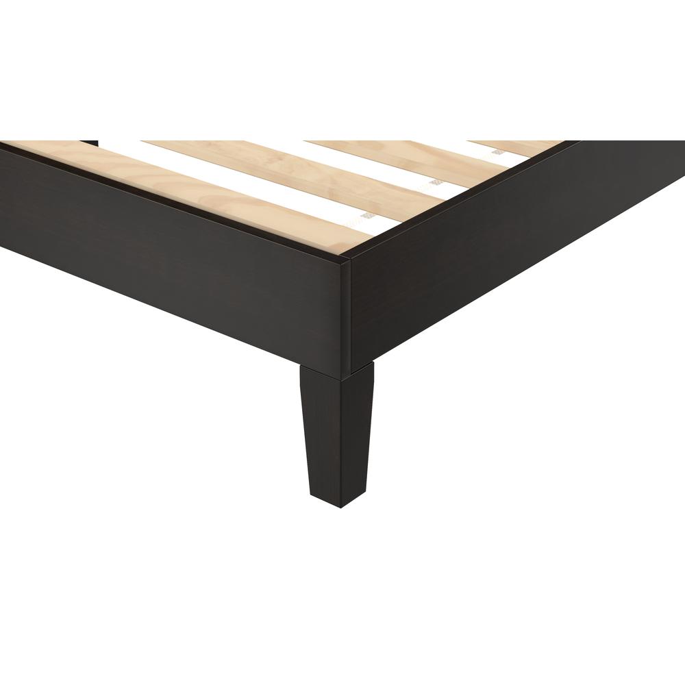 Nix Solid Wood Queen Platform Bed, Black