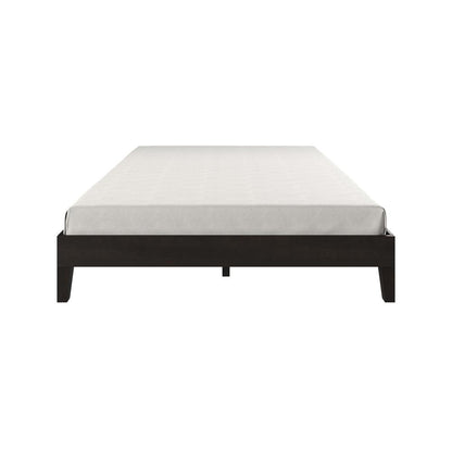 Nix Solid Wood Queen Platform Bed, Black