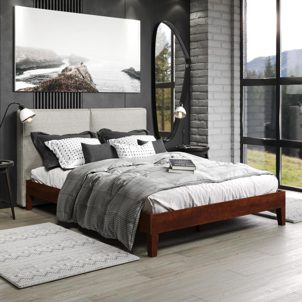 Nix Solid Wood Queen Platform Bed, Natural