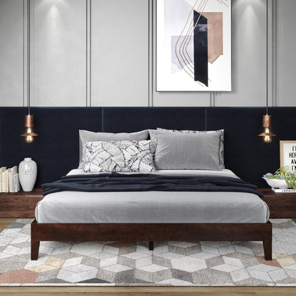 Nix Solid Wood Queen Platform Bed, Natural