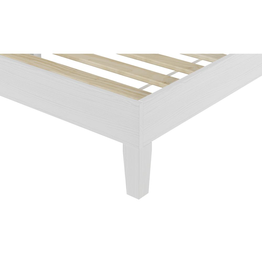 Nix Solid Wood Queen Platform Bed, White