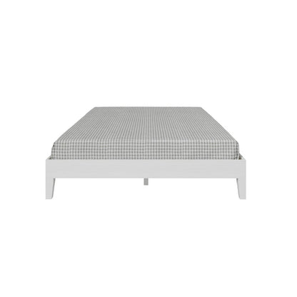 Nix Solid Wood Queen Platform Bed, White