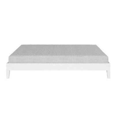 Nix Solid Wood Queen Platform Bed, White