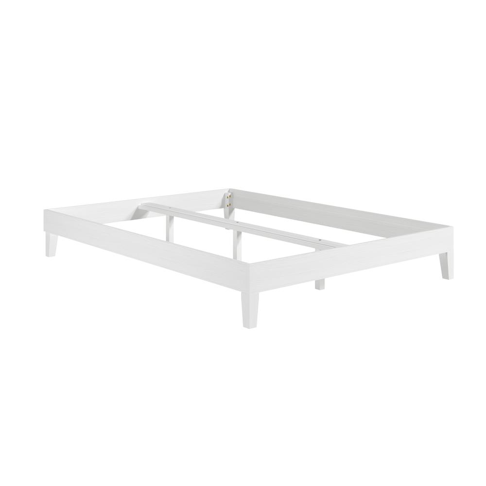 Nix Solid Wood Queen Platform Bed, White