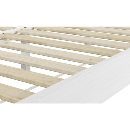 Nix Solid Wood Queen Platform Bed, White