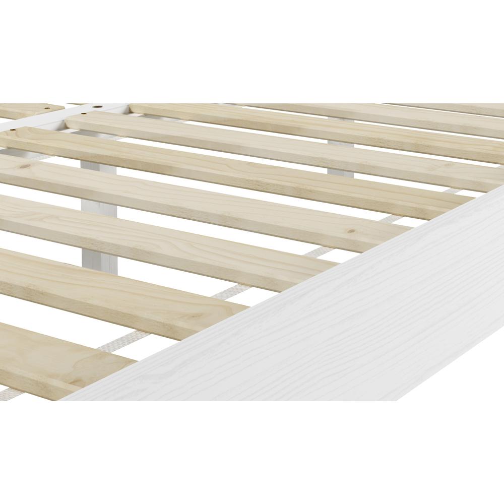 Nix Solid Wood Queen Platform Bed, White