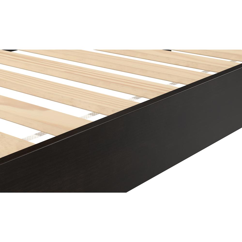 Nix Solid Wood Platform Bed, Black