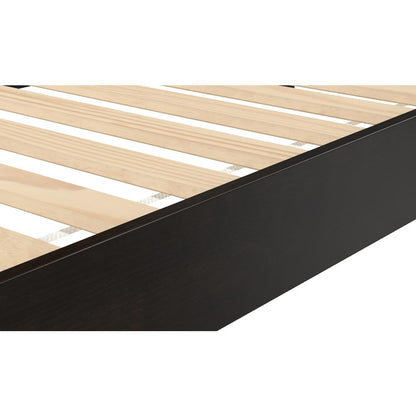 Nix Solid Wood Platform Bed, Black