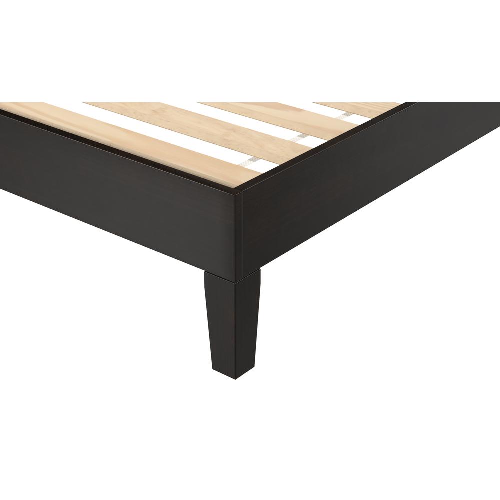 Nix Solid Wood Platform Bed, Black