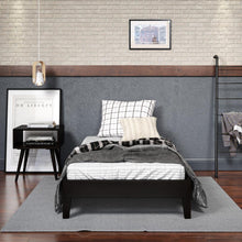 Nix Solid Wood Platform Bed, Black