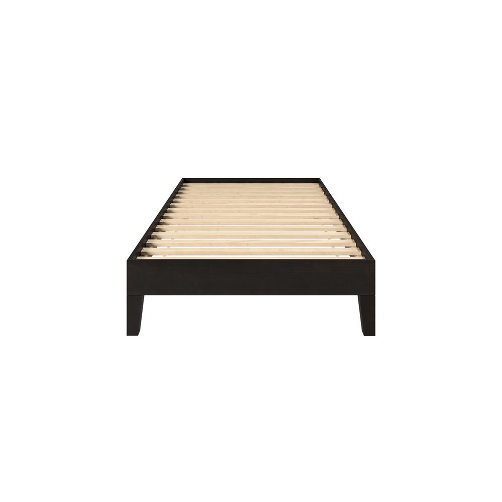Nix Solid Wood Platform Bed, Black
